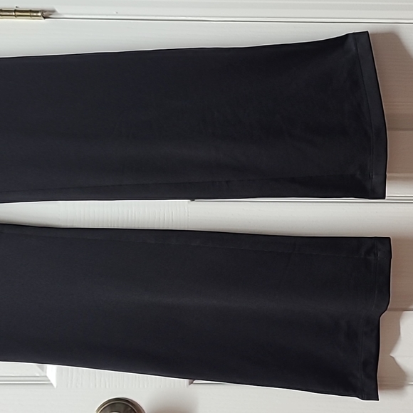 Y2k Jenni Hot Pink Fold over Yoga Pants Flared leg ACADEMIA Stretchy Shiny XL - Picture 3 of 5